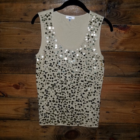 Reba gold sequin tank top - Picture 2 of 5
